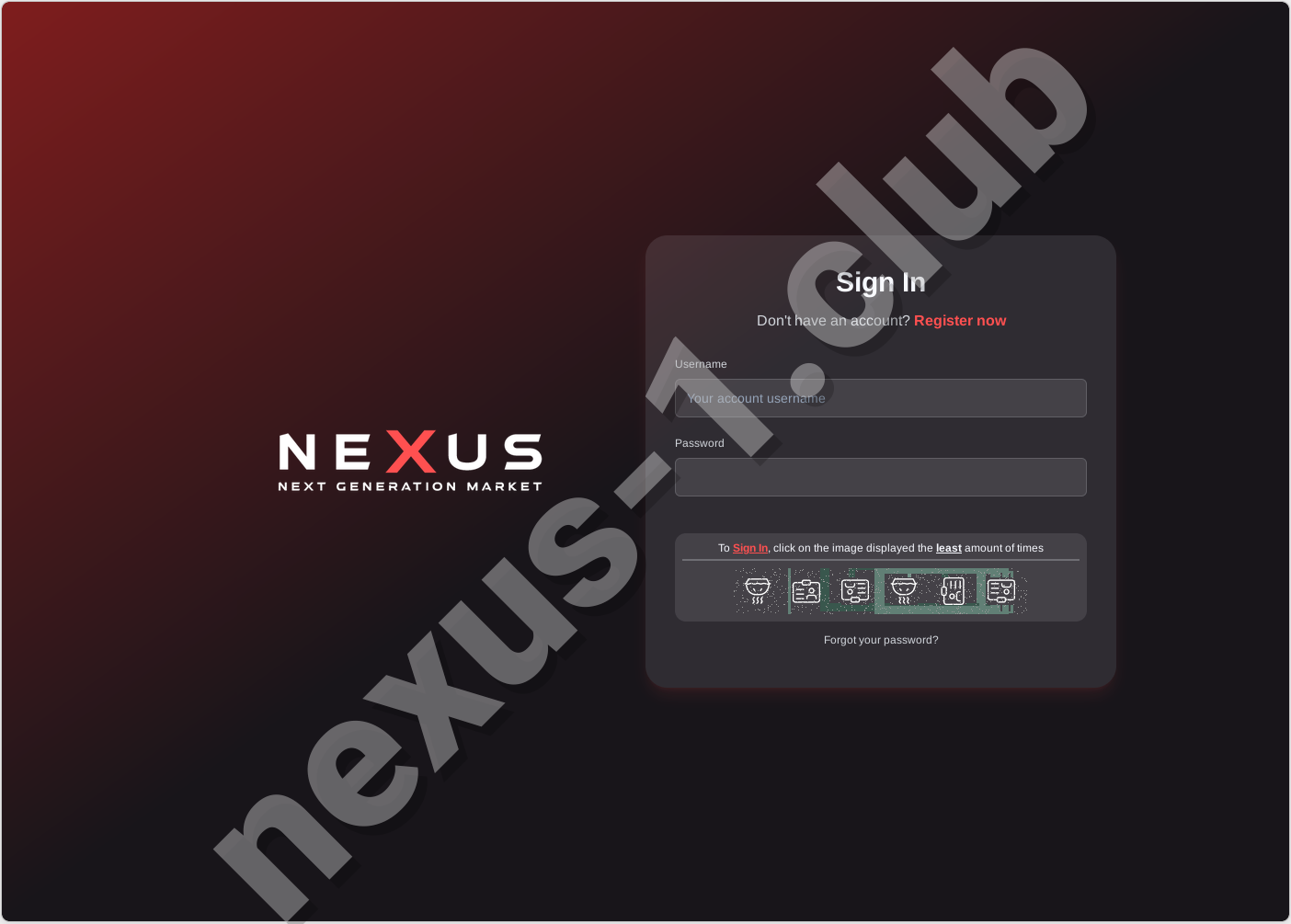 Nexus Market Login Form - Official Nexus Market Link 2026